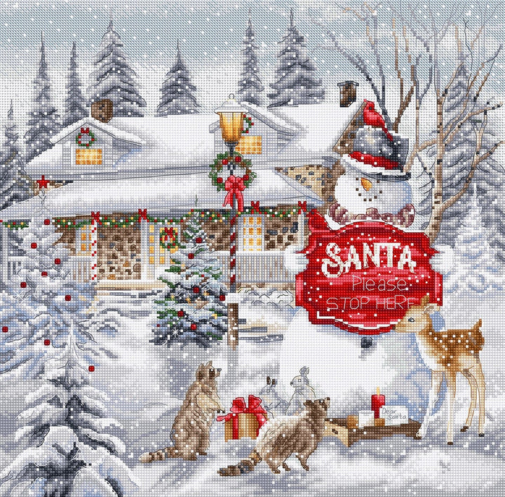 Please Stop Here Counted Cross Stitch Kit by Letistitch L9977