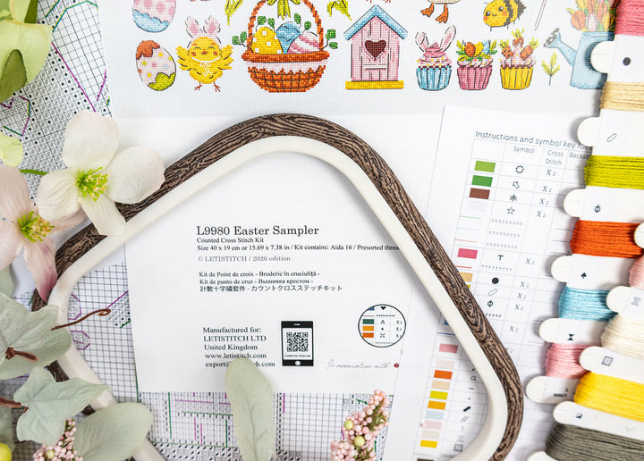 Easter Sampler Counted Cross Stitch Kit by Letistitch L9980