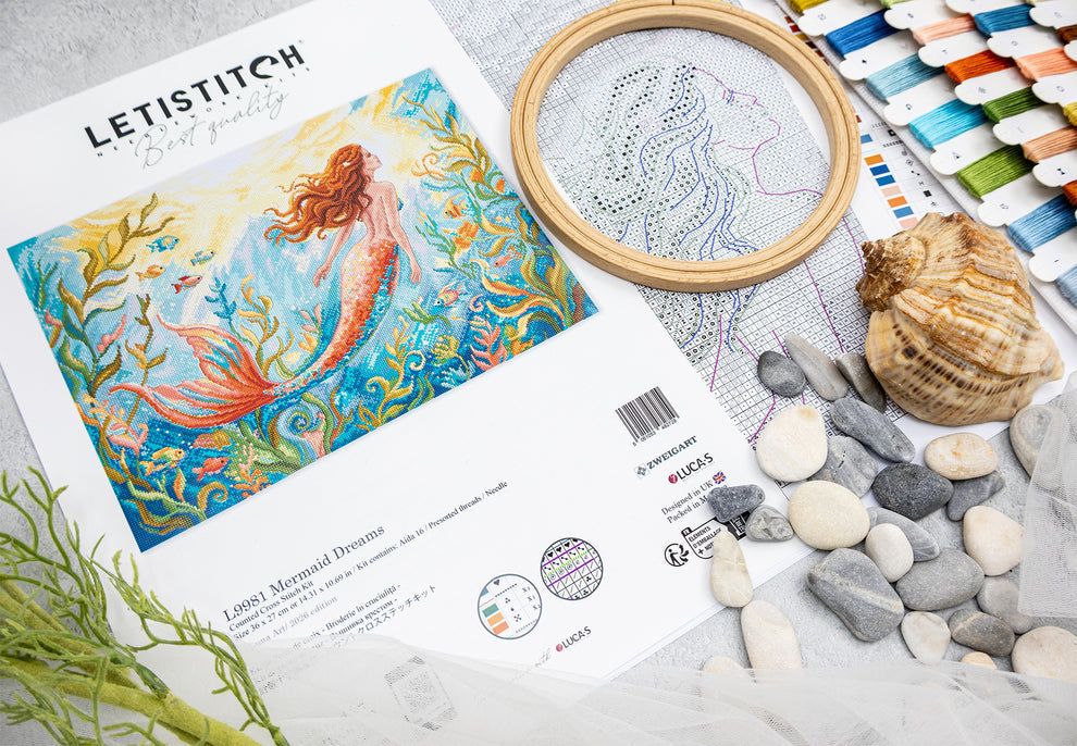 Mermaid Dreams Counted Cross Stitch Kit by Letistitch L9981
