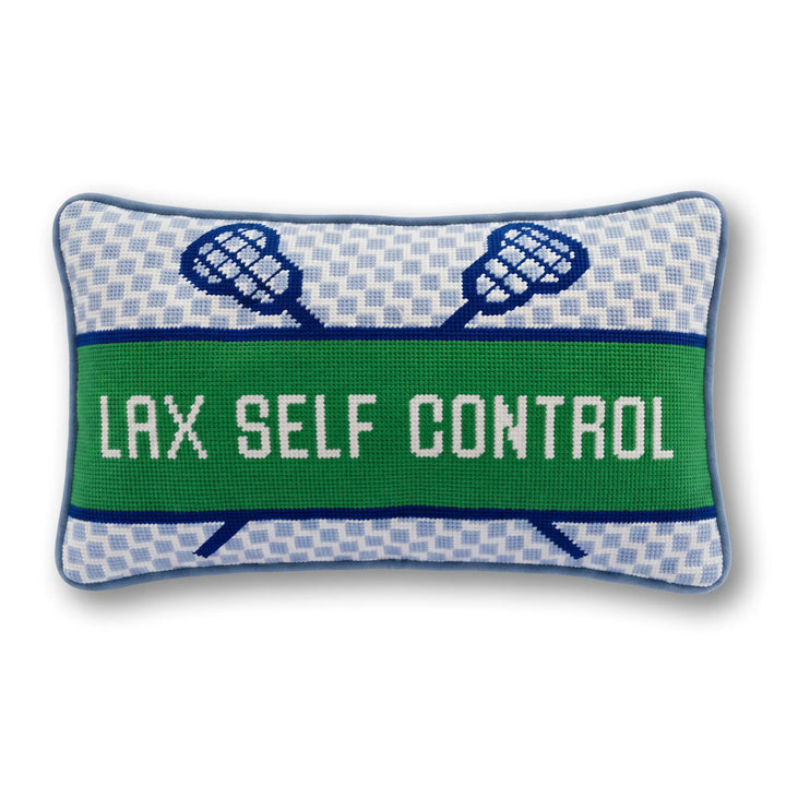 Lax Self Control Needlepoint Pillow