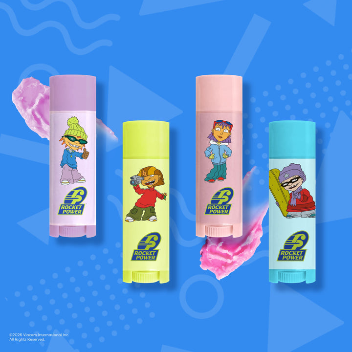 Rocket Power | Shred Ready - 4 PC Lip Balm Set with Keychain Bag