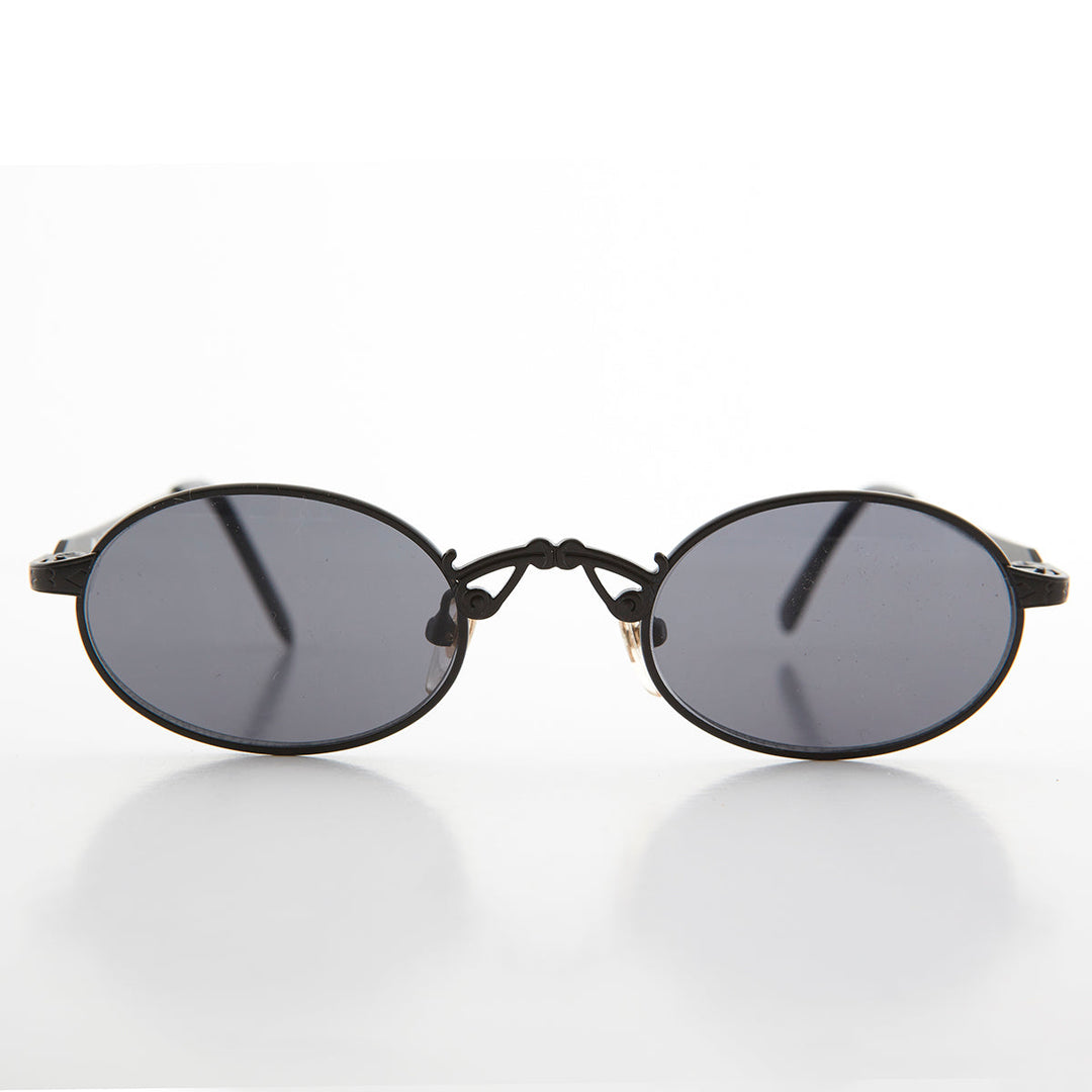 Small Oval Victorian Steampunk 90s Sunglass - Leon