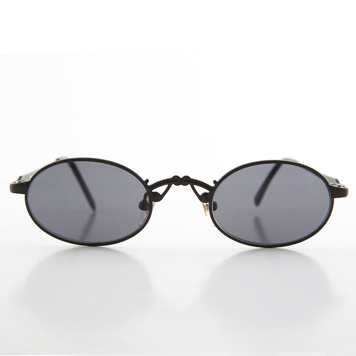 Small Oval Victorian Steampunk 90s Sunglass - Leon