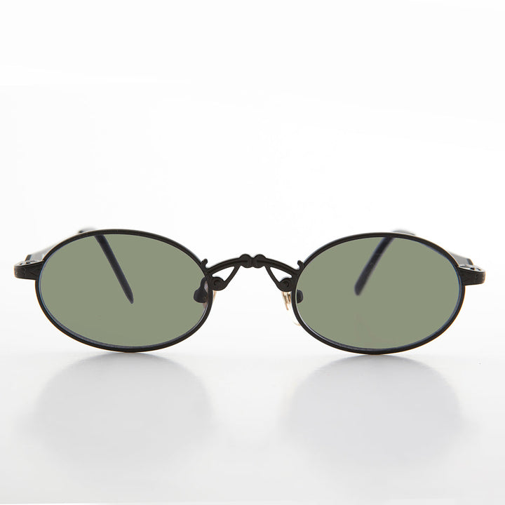 Small Oval Victorian Steampunk 90s Sunglass - Leon