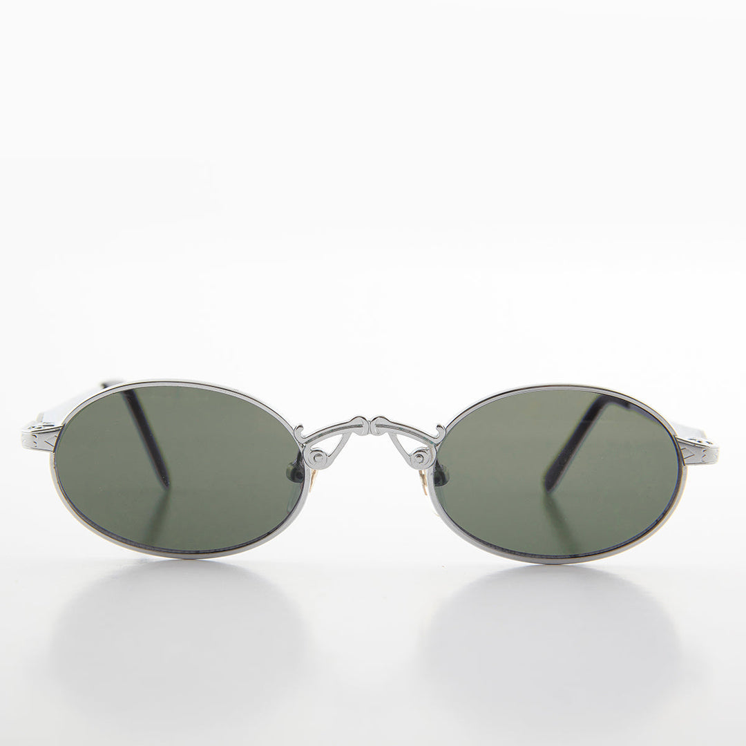 Small Oval Victorian Steampunk 90s Sunglass - Leon