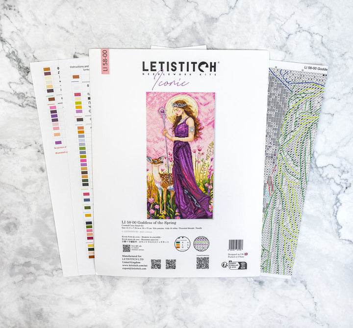 Goddess of the Spring Counted Cross Stitch Kit by Letistitch LI 58-00