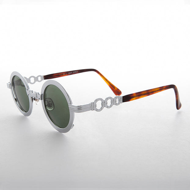 Round Vintage Sunglass with Chain Bridge - Link