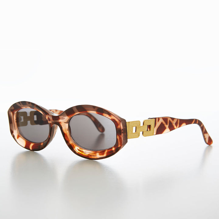 Thick Wide Frame with Chain Link Temples - Lyric