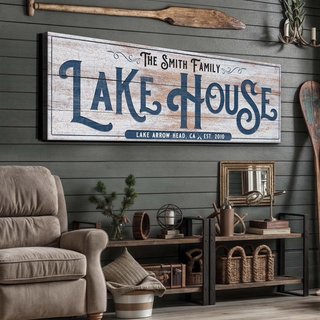 Personalized Lake House Sign III