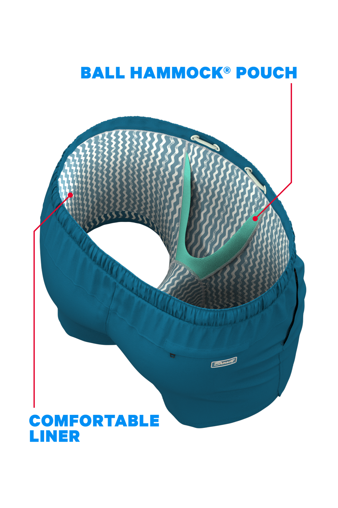 The Lake House | Retro Aztec Ball Hammock® Pouch 8" Swim Trunks