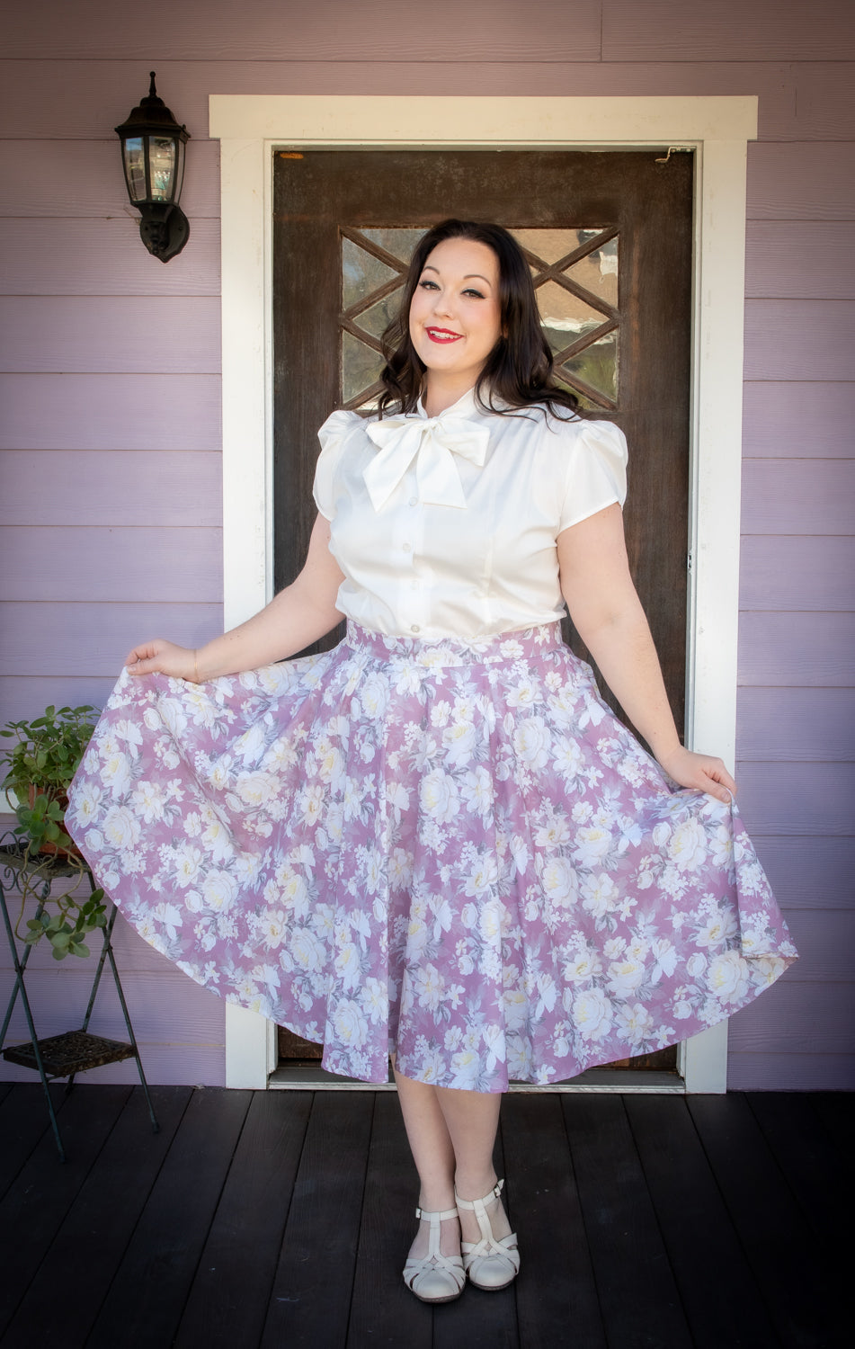 Circle Skirt - Huntington Gardens, Mauve