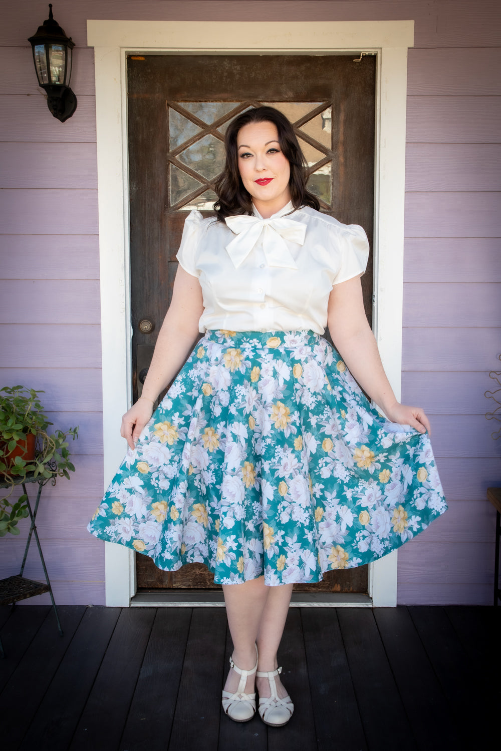 Circle Skirt - Huntington Gardens, Teal