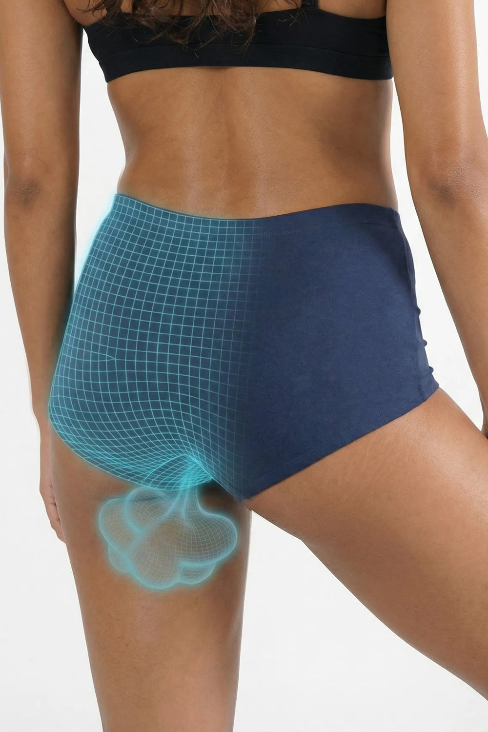 The Big Blue | Navy Fart Proof Boyshort Underwear