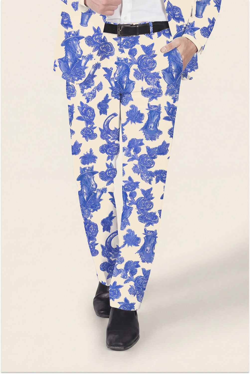 The Thoroughbred | Blue Spring Toile Suit Pants