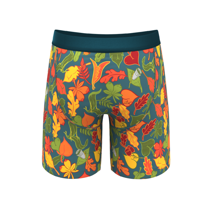 The Leaf Peeps | Naughty Leaves Long Leg Ball Hammock® Pouch Underwear With Fly