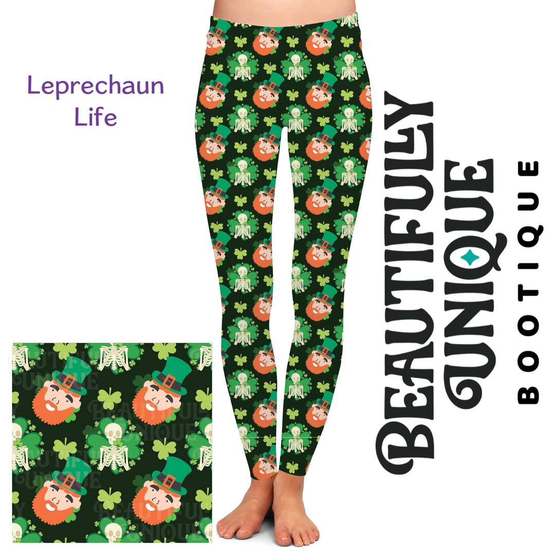 Pre-Order: Leprechaun Life Exclusive Leggings - High-quality Handcrafted Vibrant St Patrick's Day Saint Paddy