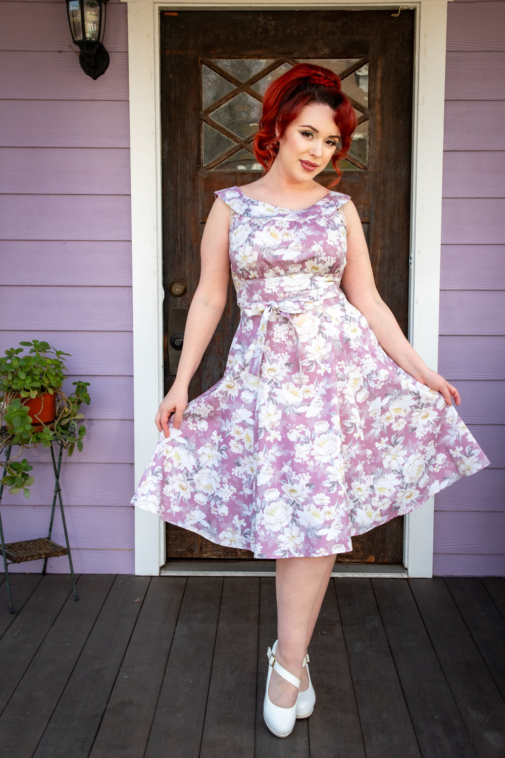 Amanda Dress - Huntington Gardens, Mauve