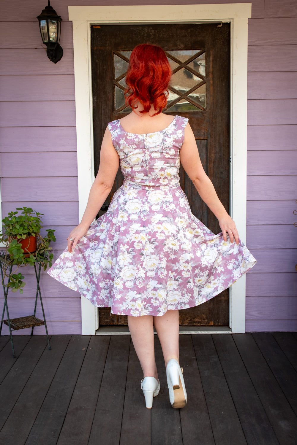Amanda Dress - Huntington Gardens, Mauve