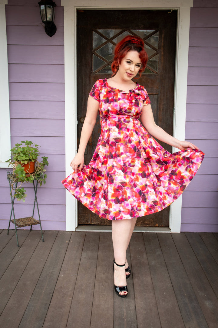Beverly Dress- Scarlet Leaves