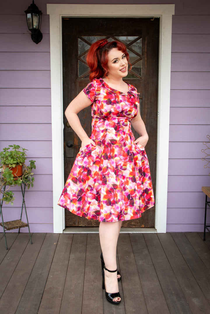 Beverly Dress- Scarlet Leaves