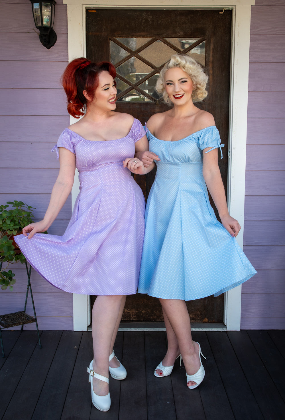 Hilda Dress - Baby Blue Dot *sale