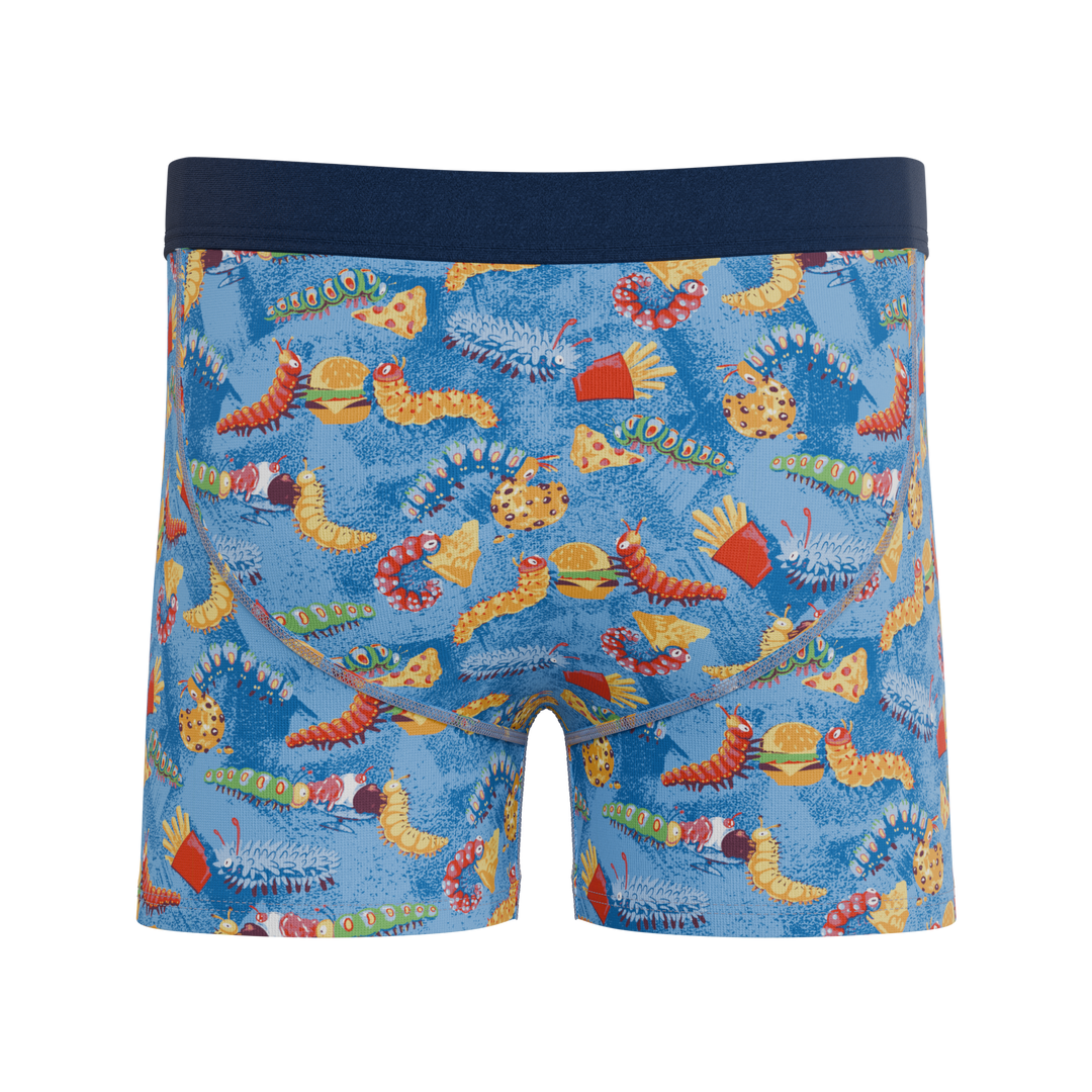 The Little Nibbles | Junk Food Caterpillars Boy's Boxer Briefs