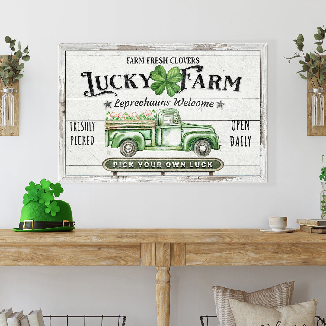 Lucky Farm St. Patrick's Day Sign