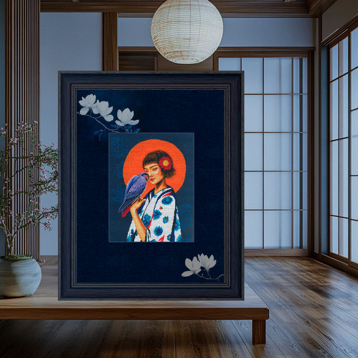 A bird in gentle hands - freedom in the heart M1072 Counted Cross Stitch Kit