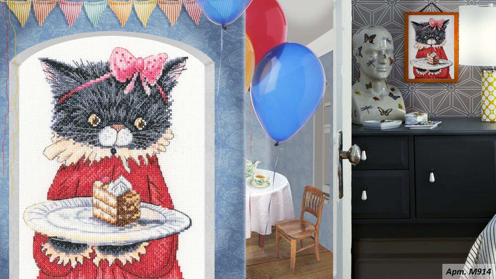 There were cats. I bring happiness M914 Counted Cross Stitch Kit