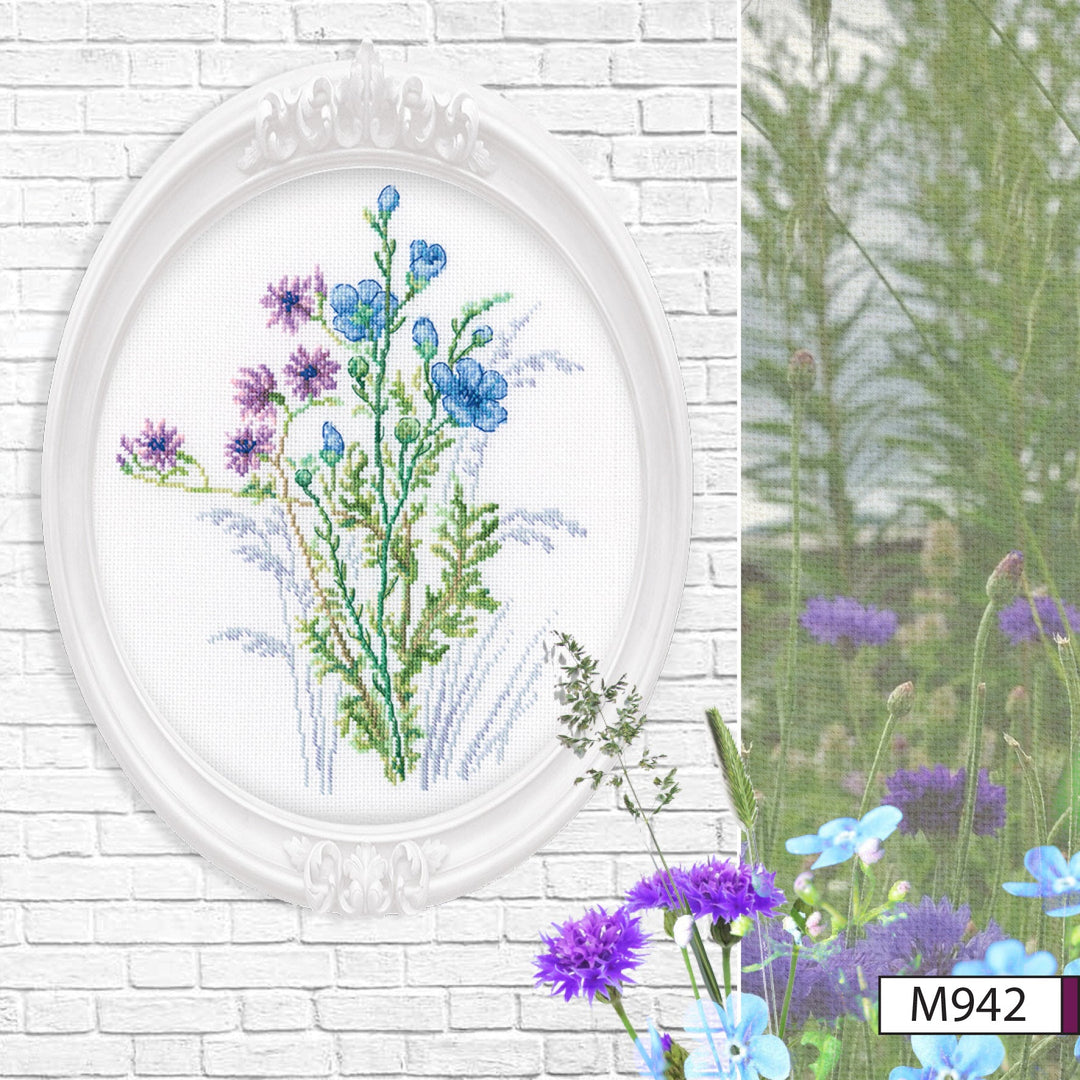 Colourful flowers M942 Counted Cross Stitch Kit
