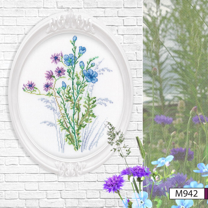 Colourful flowers M942 Counted Cross Stitch Kit