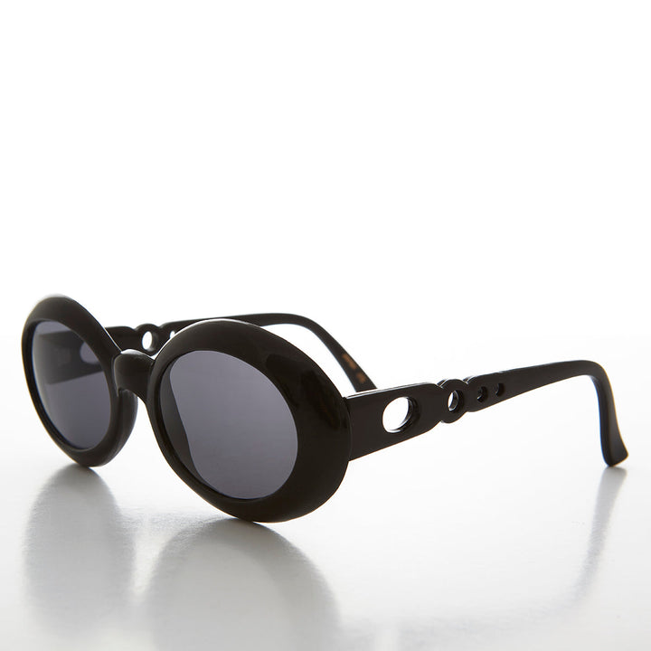 Oval Mod Retro Beatnik Vintage Sunglass - Mable