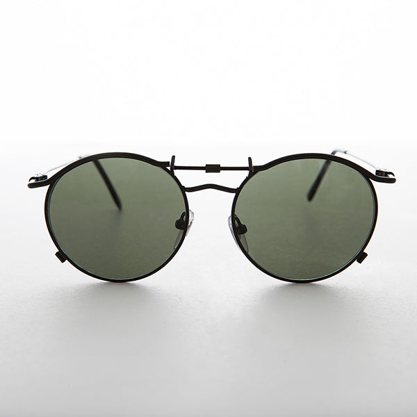 Round 90s Goth Vintage Sunglass - Mackaveli