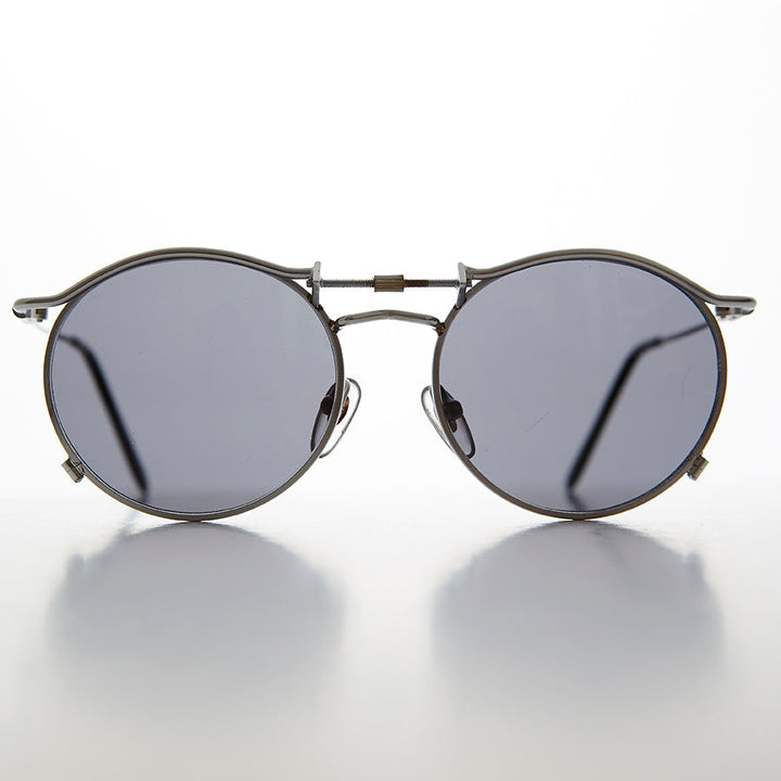 Round 90s Goth Vintage Sunglass - Mackaveli