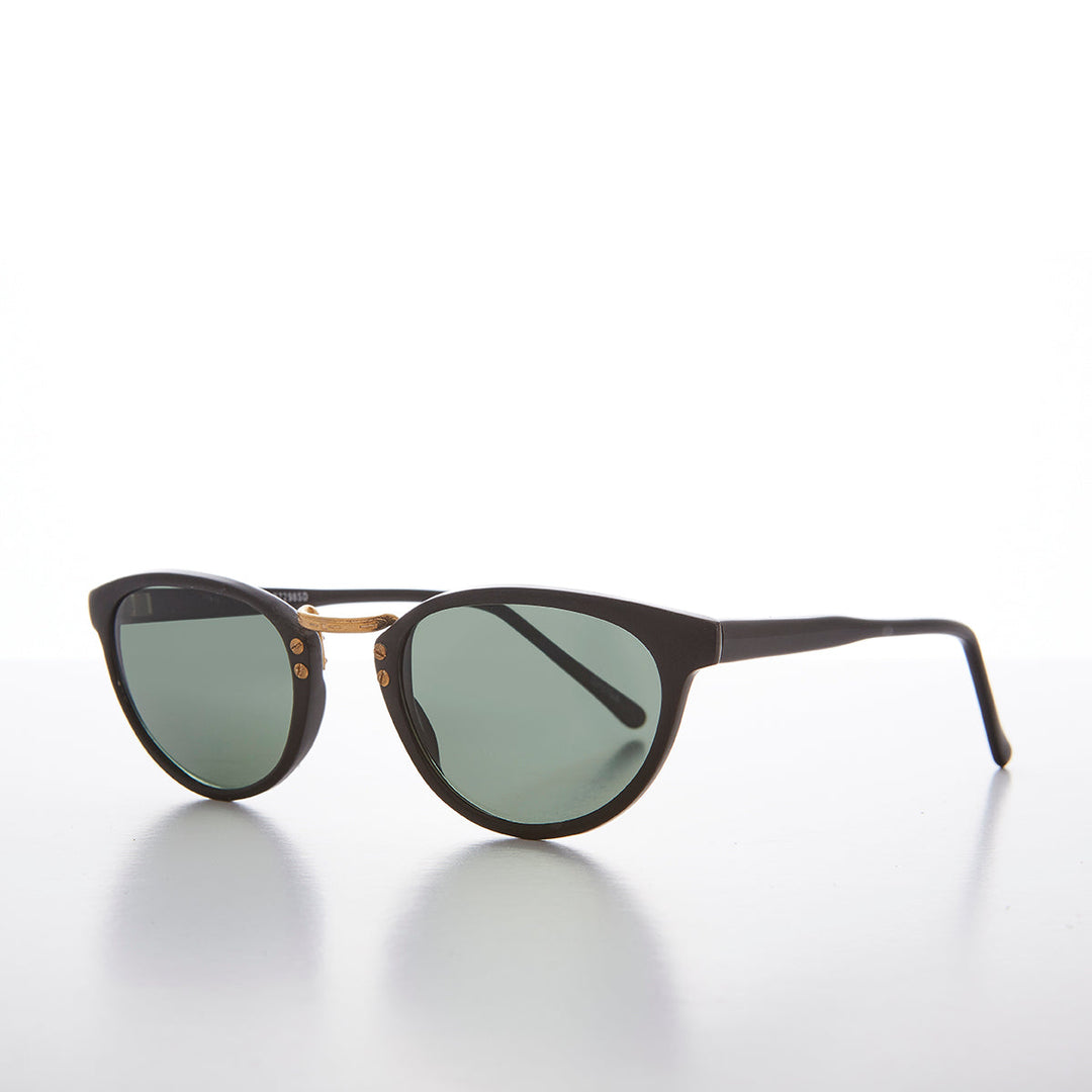 Small Cat Eye Sunglass with Gold Accents - Mara