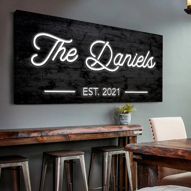 Wooden Family Name Sign