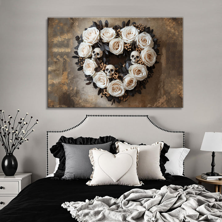 Skull and Flowers Wall Art IV