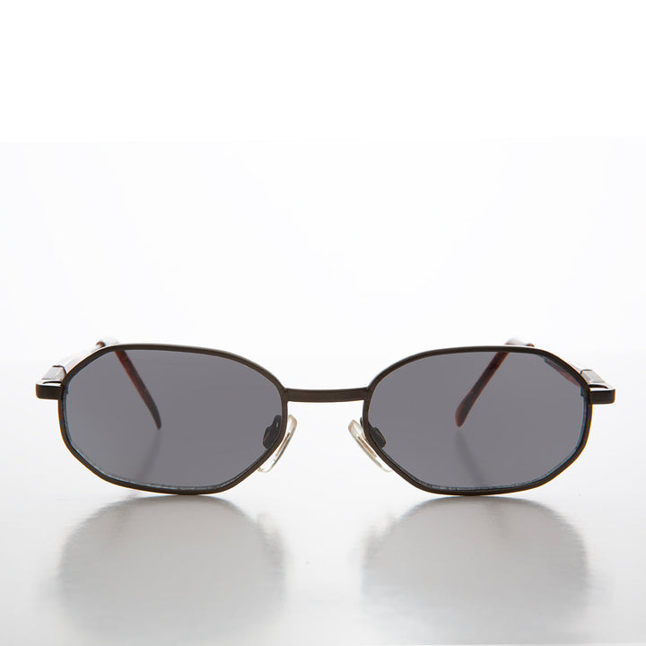90s Geometric Oval Metal Sunglasses - Molloy