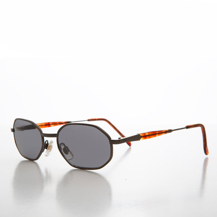 90s Geometric Oval Metal Sunglasses - Molloy