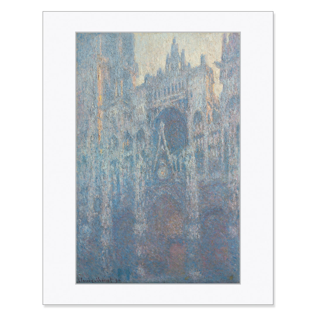 Monet - The Portal of Rouen Cathedral in Morning Light 11" x 14" Matted Print