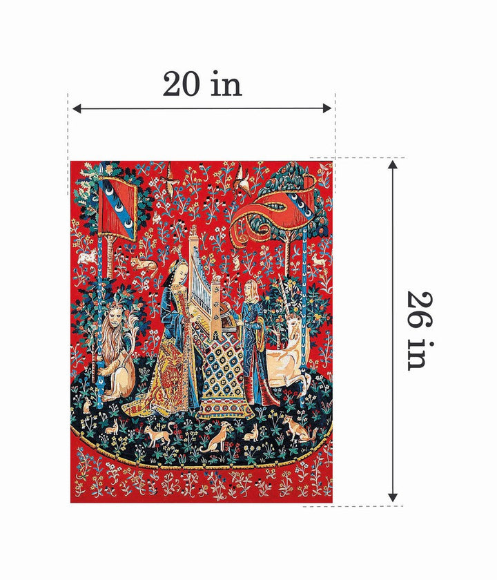Needlepoint canvas for halfstitch without yarn Can.Seul Lady With A Unicorn MRC1432206 Margot de Paris Printed Tapestry Canvas