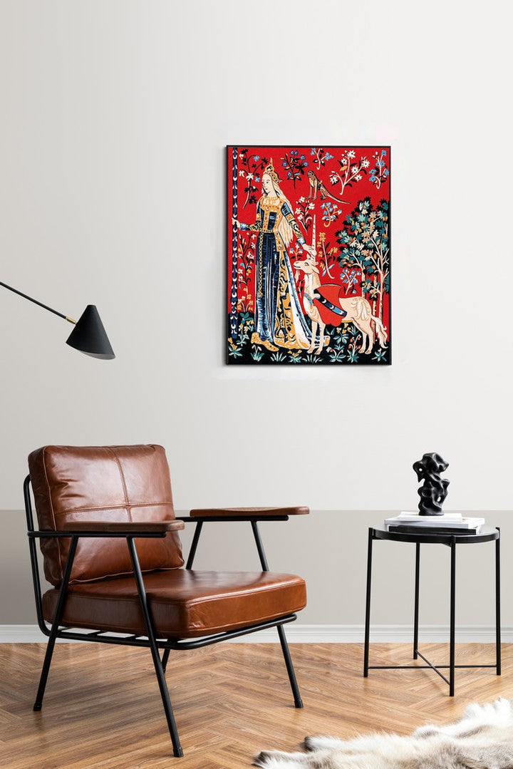 Needlepoint canvas for halfstitch without yarn Lady Unicorn Touch MRC1531136 Margot de Paris Printed Tapestry Canvas