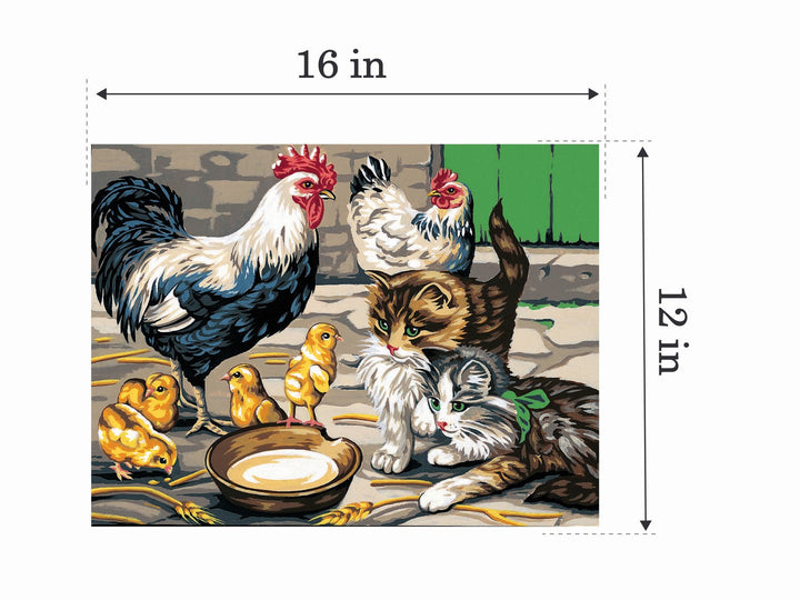 Needlepoint canvas for halfstitch without yarn The Little Curious MRC1531331 Margot de Paris Printed Tapestry Canvas