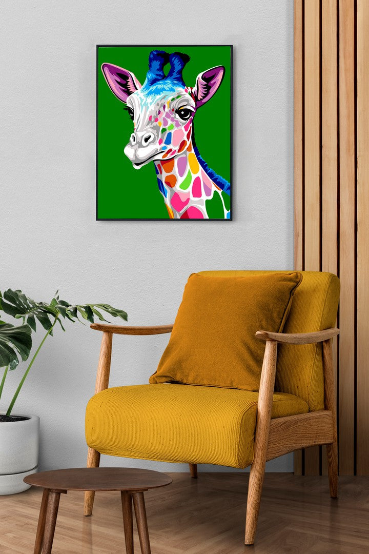 Needlepoint canvas for halfstitch without yarn The Spots of the Giraffe MRC1531438 Margot de Paris Printed Tapestry Canvas