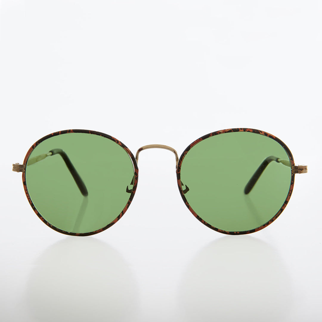 Round Unisex Polo Glass Lens Vintage Sunglass - Murphy