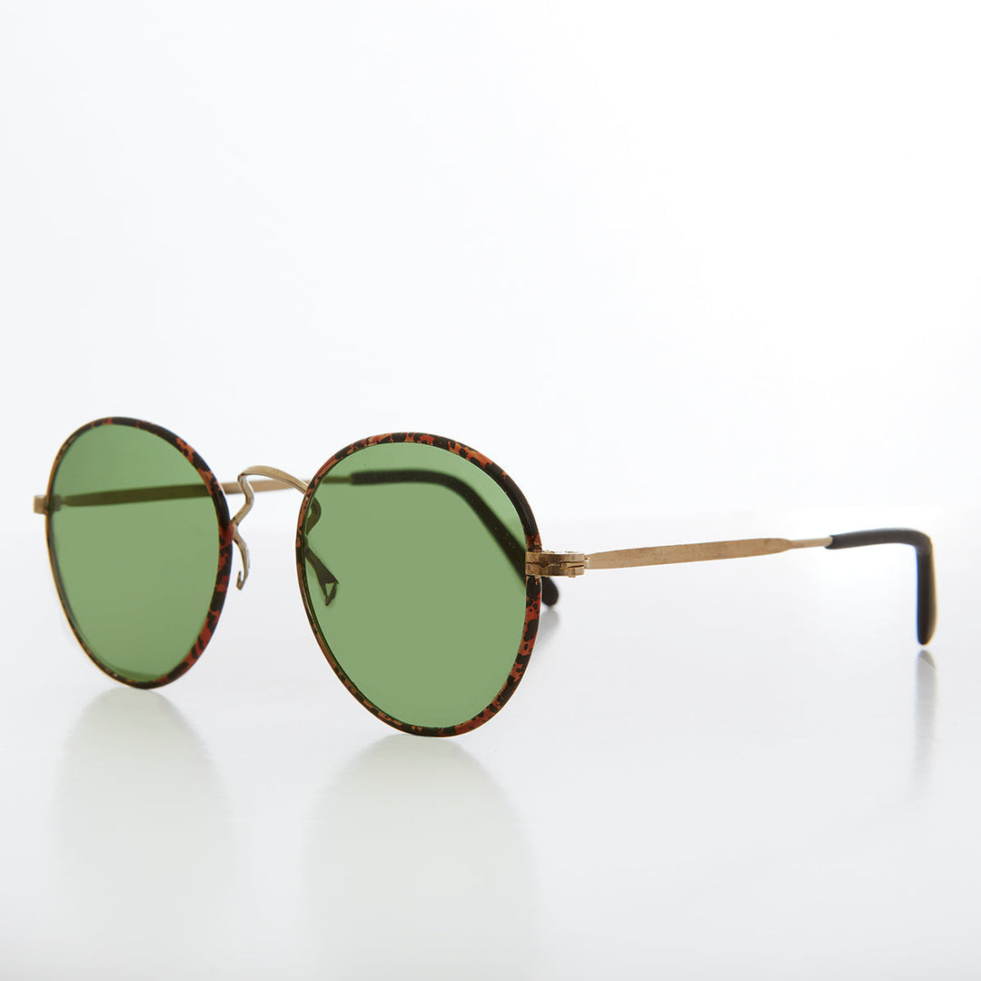 Round Unisex Polo Glass Lens Vintage Sunglass - Murphy