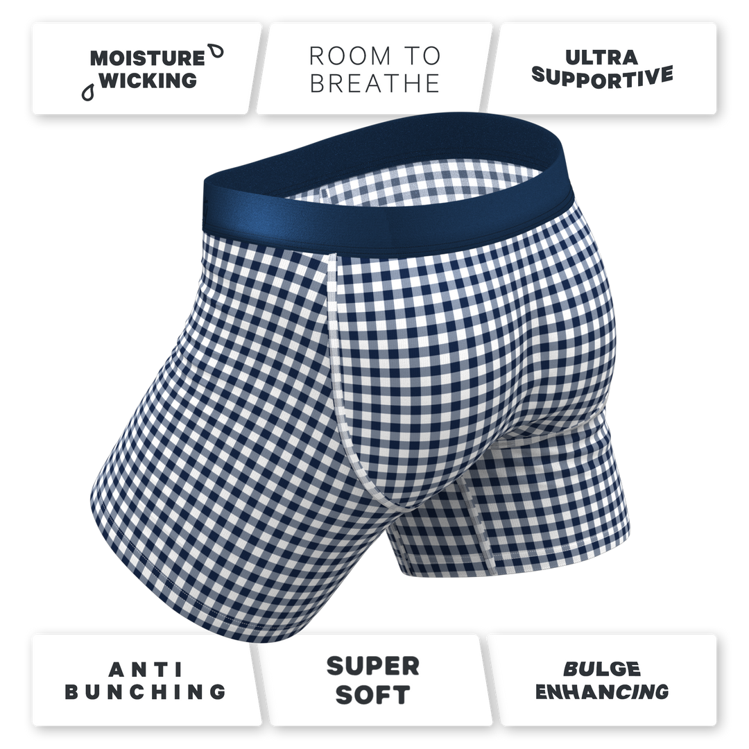 The Mad For Plaid | Navy Gingham Ball Hammock® Pouch Underwear