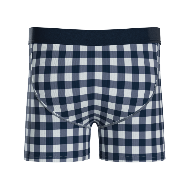 The Mad for Plaid | Navy Gingham Boy's Boxer Briefs