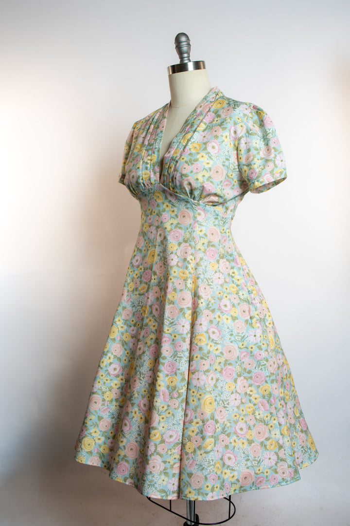 Madison Dress - Abigail Floral, Blue