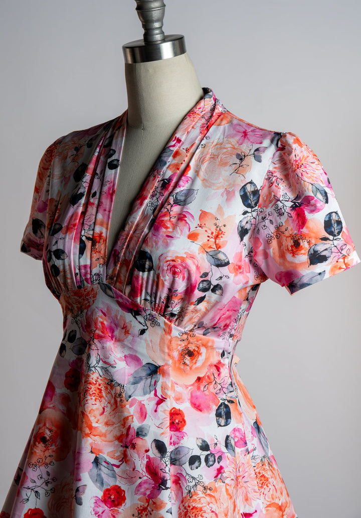 Madison Dress - Coral Bouquet